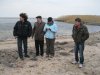Участники инспекции в районе планируемого порта на берегу Ахтарского лимана