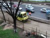 На Ростовском шоссе отсыпается и укатывается полоса для укладки асфальта 