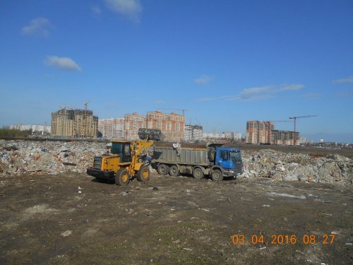 Ликвидация несанкционированной свалки в микрорайоне Гидростроителей города Краснодара 