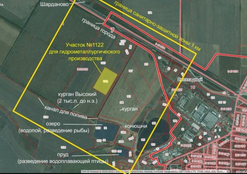 (2017.04.03) Схема предполагаемого места строительства завода "Гидрометаллург"