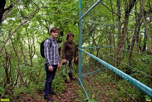 Криница. Активисты ЭкоВахты инспектируют незаконный забор в лесу
