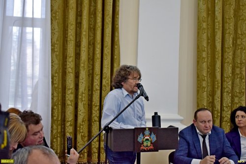 Совещание в Белореченске. Выступает координатор ЭВСК Андрей Рудомаха