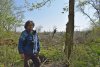 Координатор ЭВСК Андрей Рудомаха на краю уничтоженной части Белореченского леса