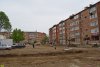 Реализация проекта "Комфортная городская среда" во дворе дома на Ворошилова, 1 в Апшеронске: "расчистка" территории