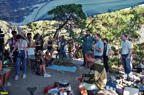 Губернатор Кондратьев беседует с представителями утришского сообщества в лагере "Семь ветров"