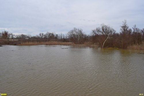 Шапсугское водохранилище перед гидроузлом 1-го сбросного канала