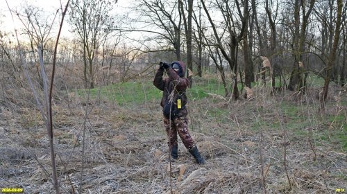 А.Рудомаха на обследовании перспективной ООПТ Роща в вершине Второй Понуры 