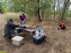 Обед на территории Южно-Привольной рощи