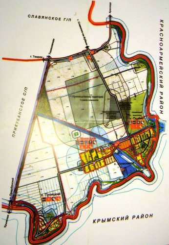 Схема планируемого размещения НПЗ в Маевском сельском поселении Славянского района
