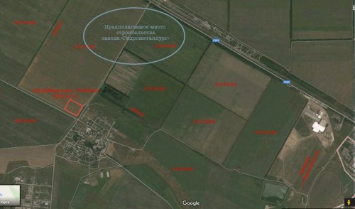 (2016.07.12) Схема предполагаемого места строительства завода "Гидрометаллург"